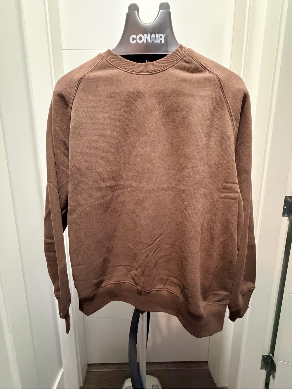 Brown Crewneck Sweater - Classic Women's Scoop Neck